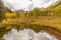 Maroon Bells Fall Reflection Royalty Free Stock Photo