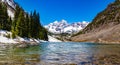 Maroon Bells lake in Spring scenic destination in Colorado Royalty Free Stock Photo