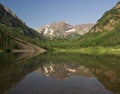 Maroon Bells and Maroon Lake Royalty Free Stock Photo