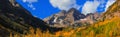 Maroon bells mountains in autumn Royalty Free Stock Photo