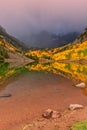 Maroon Bells Reflection in Fall Royalty Free Stock Photo