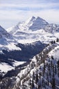 Maroon Bells With Snow