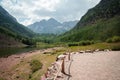 Maroon Bells in summer season