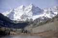 The Maroon Bells wilderness in full glory Royalty Free Stock Photo