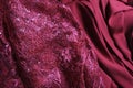 maroon brocade tiles and soft fabric