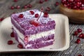 A Maroon-colored Cake With The Taste Of Different Berries