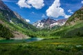 Maroon Lake and Maroon Bells Royalty Free Stock Photo