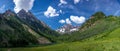 Maroon Lake and Maroon Bells Panorama Royalty Free Stock Photo