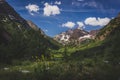 Maroon Lake and Maroon Bells Royalty Free Stock Photo