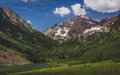 Maroon Lake and Maroon Bells Royalty Free Stock Photo