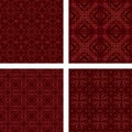 Maroon mosaic background set Royalty Free Stock Photo