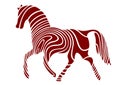 Maroon red color horse, Horses logo, label design and sign for companies