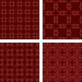 Maroon seamless triangle pattern wallpaper set