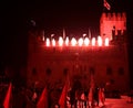 Marostica, VI, Italy - September 9, 2016: Medieval Castle with t