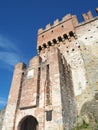 Marostica, Vicenza, Italy. The castle at the upper part of the town on the top of the hill Royalty Free Stock Photo