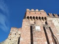 Marostica, Vicenza, Italy. The castle at the upper part of the town on the top of the hill Royalty Free Stock Photo