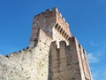 Marostica, Vicenza, Italy. The castle at the upper part of the town on the top of the hill Royalty Free Stock Photo