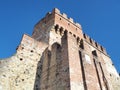 Marostica, Vicenza, Italy. The castle at the upper part of the town on the top of the hill Royalty Free Stock Photo