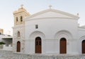 Marpissa's local church panoramic view at Paros island in Greece.