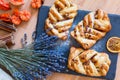 Marple and pecan plait pastry Royalty Free Stock Photo