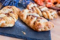 Marple and pecan plait pastry Royalty Free Stock Photo