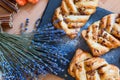 Marple and pecan plait pastry Royalty Free Stock Photo