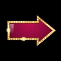 marquee arrow sign with blubs for element design Royalty Free Stock Photo