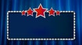 Marquee banner with stars