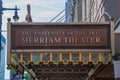 The marquee of the famous Merriam Theater Royalty Free Stock Photo