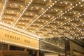 Marquee Lights at Broadway Theater Entrance Royalty Free Stock Photo