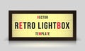 Marquee retro lightbox signage vector template