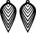 Marquees pear shape Earrings template svg vector cutfile for cricut and silhouette