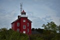 Marquette harbor lighthouse michigan Royalty Free Stock Photo