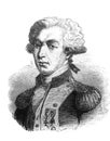 Marquis de Lafayette French politician participant in the great French Revolution in the old book The Essays in Newest History, by