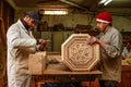 Marrakech Moroccan craftsman making a table