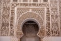 MARRAKECH, MOROCCO - APRIL 18, 2023 - Famous Madrassa Ben Youssef in the medina of Marrakech in Morocco Royalty Free Stock Photo