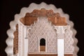 MARRAKECH, MOROCCO - APRIL 18, 2023 - Famous Madrassa Ben Youssef in the medina of Marrakech in Morocco Royalty Free Stock Photo