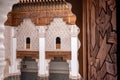 MARRAKECH, MOROCCO - APRIL 18, 2023 - Famous Madrassa Ben Youssef in the medina of Marrakech in Morocco Royalty Free Stock Photo