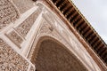 MARRAKECH, MOROCCO - APRIL 18, 2023 - Famous Madrassa Ben Youssef in the medina of Marrakech in Morocco Royalty Free Stock Photo