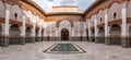 MARRAKECH, MOROCCO - APRIL 18, 2023 - Famous Madrassa Ben Youssef in the medina of Marrakech in Morocco Royalty Free Stock Photo