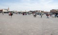 View of Jemaa el fna, Marrakech, Morocco Royalty Free Stock Photo