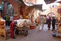 Marrakech, Morocco - Feb 21, 2023: Handicrafts on sale in the Marrakech Souk market Royalty Free Stock Photo