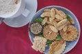 Marrakech, Morocco - Feb 9, 2023: Traditional Moroccan sweet pastries and cookies