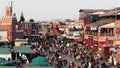 MARRAKECH, MOROCCO - 07 january, 2016: Jamaa el Fna, Jemaa el-Fnaa, Djema el-Fna or Djemaa el-Fnaa, square and market