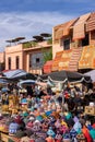 Marrakech, Morocco market stalls in the medina / souks