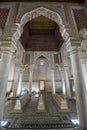 The room with the twelve columns in Saadian Tombs in Marrakech, Morocco Royalty Free Stock Photo