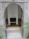 Marrakech, Morocco, 24.10.2021. View of fireplace at a traditional riad.