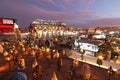 Jemaa el Fna Square in Marrakech and the Beautiful Sky after Sunset