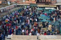 Marrakesh crowd of people Royalty Free Stock Photo