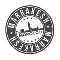 Marrakesh Morocco Africa Stamp Logo Icon Symbol Design Skyline City